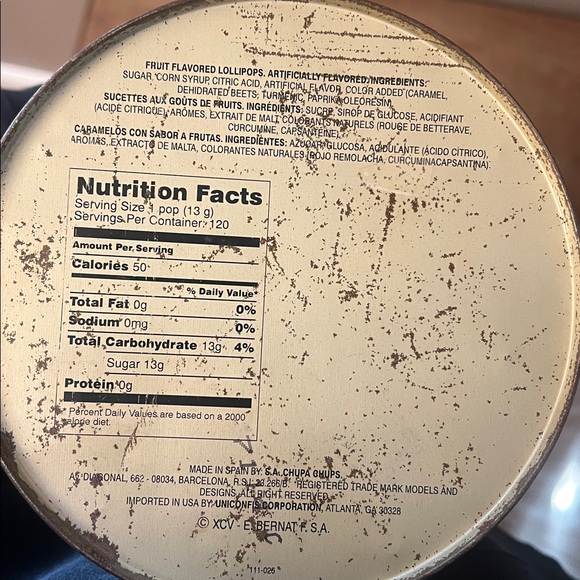 Vintage Chupa Chups Soda Lollipop Tin - Picture 6 of 6